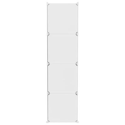 vidaXL Dětská modulární skříň s 10 úložnými boxy bílá PP