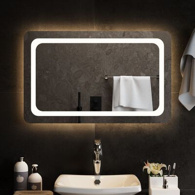 vidaXL Koupelnové zrcadlo s LED osvětlením 80x50 cm