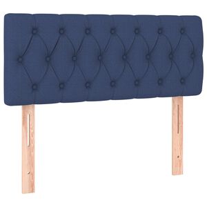 vidaXL Čelo postele modré 90 x 7 x 78/88 cm textil