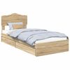 vidaXL Postel s &uacute;ložn&yacute;m prostorem se z&aacute;suvkou Sonoma dub 90 x 190 cm