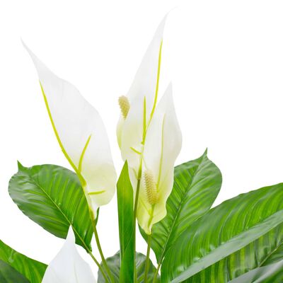 vidaXL Umělá rostlina toulitka s květináčem bílá 115 cm