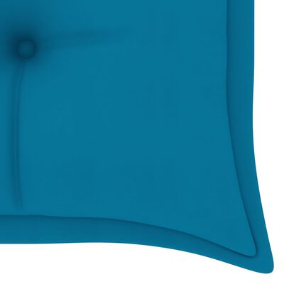 vidaXL Lavice Batavia se světle modrou poduškou 150 cm masivní teak