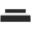 vidaXL Postel s &uacute;ložn&yacute;m prostorem a matrac&iacute; s čelo Čern&aacute; 200 x 200 cm