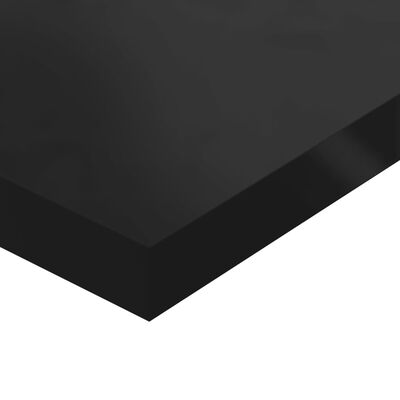 vidaXL Přídavné police 8 ks černé vysoký lesk 60x10x1,5 cm dřevotříska