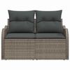 vidaXL Zahradn&iacute; sofa s pol&scaron;t&aacute;řem &Scaron;ed&aacute; 121 x 62 x 69 cm polyratan