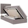 vidaXL Postel s &uacute;ložn&yacute;m prostorem a matrac&iacute; s čelo Taupe 100 x 200 cm