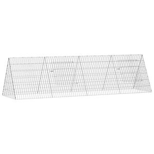 vidaXL Klec pro kr&aacute;l&iacute;ky Stř&iacute;brn&aacute; 215 x 55 x 55 cm Pozinkovan&aacute; ocel