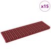 vidaXL Samolepicí schodové rohože 15 pcs Červená 65 x 21 x 4 cm