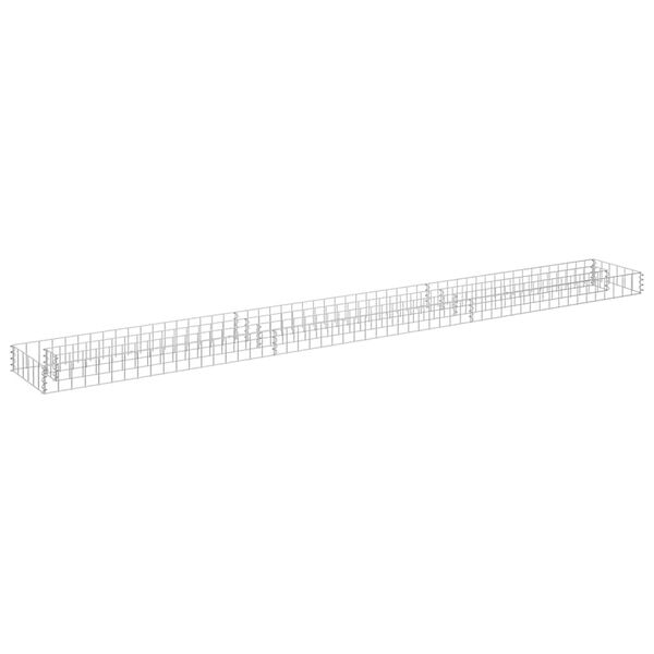 vidaXL Gabionový vyvýšený záhon pozinkovaná ocel 270 x 30 x 10 cm