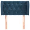 vidaXL Čelo postele typu u&scaron;&aacute;k tmavě modr&eacute; 83x23x78/88 cm samet