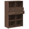 vidaXL Skř&iacute;ň highboard hněd&yacute; dub 80 x 42,5 x 124 cm kompozitn&iacute; dřevo