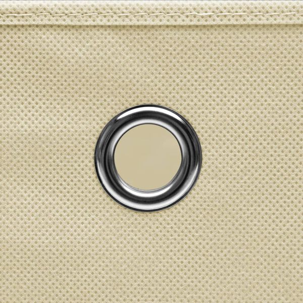 vidaXL &Uacute;ložn&eacute; boxy 10 ks netkan&aacute; textilie 28 x 28 x 28 cm kr&eacute;mov&eacute;