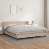 vidaXL Box spring postel s matrac&iacute; cappuccino 180 x 200 cm uměl&aacute; kůže