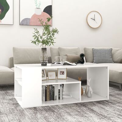 vidaXL Konferenční stolek bílý 100 x 50 x 40 cm dřevotříska