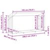 vidaXL Stojan na palivov&eacute; dřevo s krytem 200,5x60,5x110,5 cm