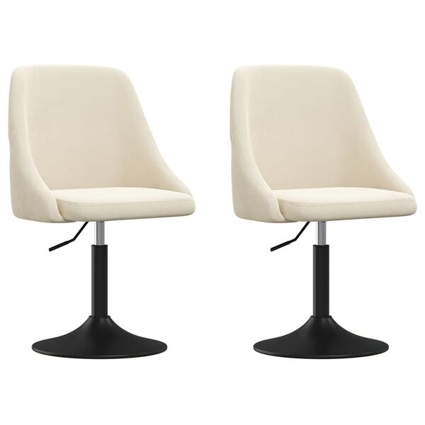 vidaXL J&iacute;deln&iacute; židle 2 ks kr&eacute;mov&eacute; samet