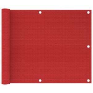 vidaXL Balk&oacute;nov&aacute; z&aacute;stěna červen&aacute; 75 x 300 cm HDPE