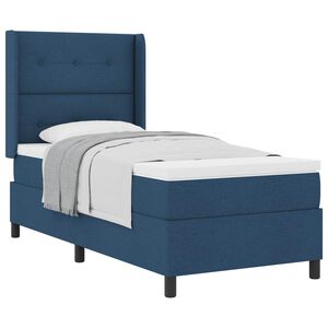 vidaXL Postel s boxspringem s pol&scaron;t&aacute;řem Modr&aacute; 200 x 80 cm textil