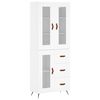 vidaXL Skř&iacute;ň highboard b&iacute;l&aacute; 69,5 x 34 x 180 cm kompozitn&iacute; dřevo