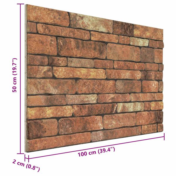 vidaXL N&aacute;stěnn&eacute; panely 10 pcs Hněd&aacute; a b&iacute;l&aacute; 100 x 50 cm EPS pěna