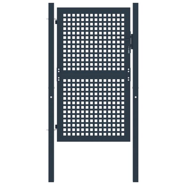 vidaXL Plotov&aacute; branka antracitov&aacute; 102 x 200 cm ocelov&aacute;