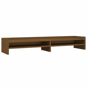 vidaXL Stojan na monitor medově hněd&yacute; 100x24x16cm masivn&iacute; borov&eacute; dřevo