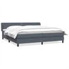 vidaXL Postel Box Spring s matracemi tmavě &scaron;ed&aacute; 200x220 cm samet