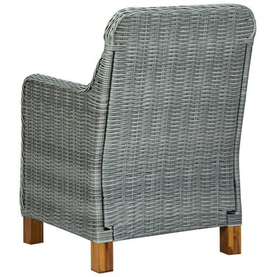 vidaXL Zahradní židle s poduškami 2 ks polyratan světle šedé