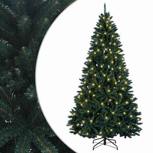 vidaXL Uměl&yacute; Skl&aacute;dac&iacute; V&aacute;nočn&iacute; Strom 240 cm 300 LED Tepl&aacute; b&iacute;l&aacute;