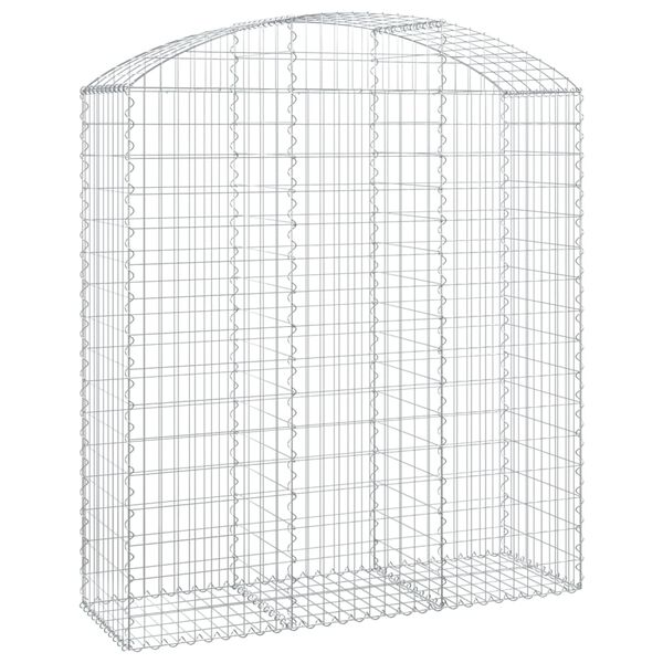 vidaXL Klenut&yacute; gabionov&yacute; ko&scaron; 150 x 50 x 160/180 cm pozinkovan&eacute; železo