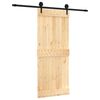 vidaXL Posuvn&eacute; dveře Přirozen&aacute; a čern&aacute; 85 x 210 cm