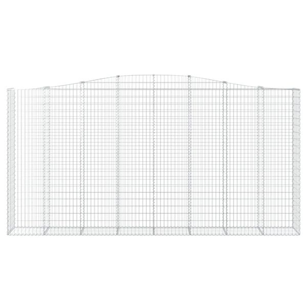 vidaXL Klenuté gabionové koše 6 ks 400x50x200/220cm pozinkované železo