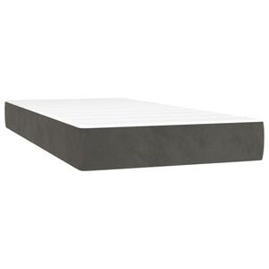 vidaXL Ta&scaron;tičkov&aacute; matrace středn&iacute; tvrdost tmavě &scaron;ed&aacute; 80 x 200 x 20 cm samet