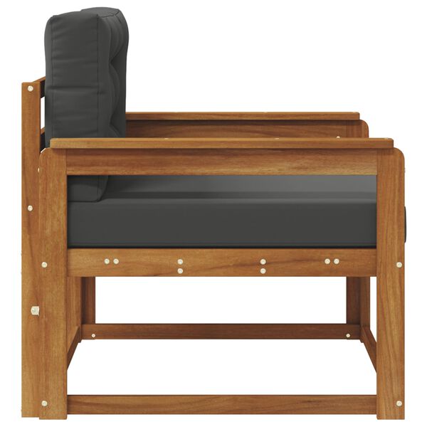 vidaXL Venkovn&iacute; středn&iacute; pohovka Masivn&iacute; ak&aacute;tov&eacute; dřevo Př&iacute;rodn&iacute;