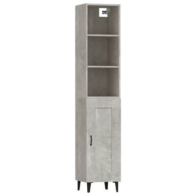 vidaXL Skříň highboard betonově šedá 34,5x34x180 cm kompozitní dřevo