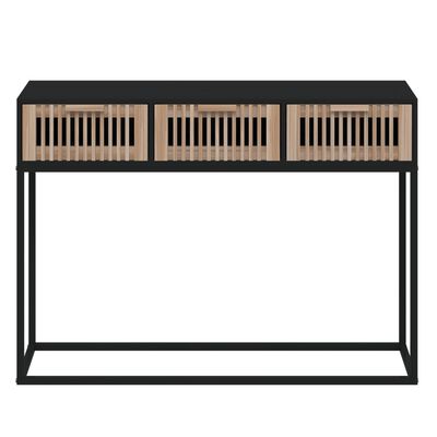 vidaXL Konzolový stolek černý 105x30x75 cm kompozitní dřevo a železo