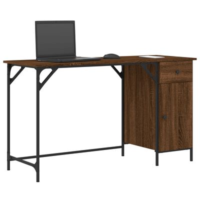 vidaXL Počítačový stůl hnědý dub 131 x 48 x 75 cm kompozitní dřevo