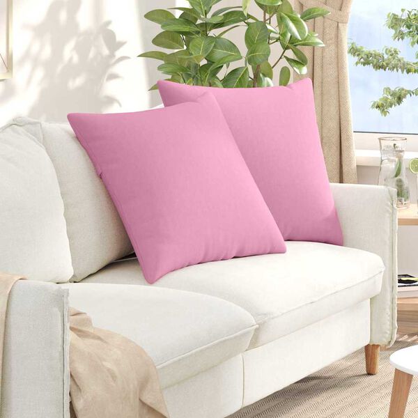 vidaXL Pohovkové polštáře 2 pcs Růžová 60 x 60 cm textil