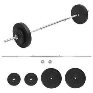 vidaXL Obouručn&iacute; činka se z&aacute;važ&iacute;m 30 kg