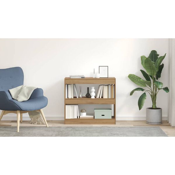 vidaXL Knihovna / dělic&iacute; stěna dub artisan 80x30x72 cm