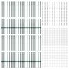 vidaXL Plotové sloupky 44 pcs Zelená 140 cm Ocel