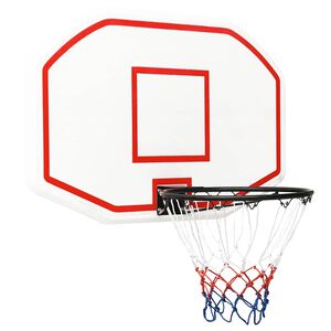 vidaXL Basketbalov&yacute; ko&scaron; b&iacute;l&yacute; 109 x 71 x 3 cm polyethylen