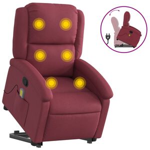 vidaXL Zvedac&iacute; mas&aacute;žn&iacute; polohovac&iacute; křeslo v&iacute;nov&eacute; textil