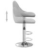 vidaXL Barová židle světle šedá samet