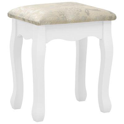 vidaXL Toaletní stolek se stoličkou bílý 65x36x128 cm pavlovnia MDF