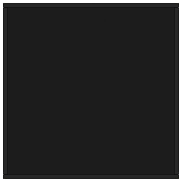 vidaXL Konferenční stolek černý s černým sklem 80 x 80 x 35 cm