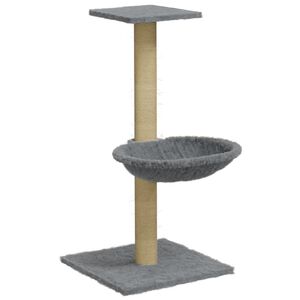 vidaXL &Scaron;krabadlo pro kočky se sisalov&yacute;m sloupkem světle &scaron;ed&eacute; 74 cm