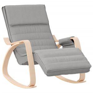 vidaXL Houpac&iacute; křeslo světle &scaron;ed&eacute; textil