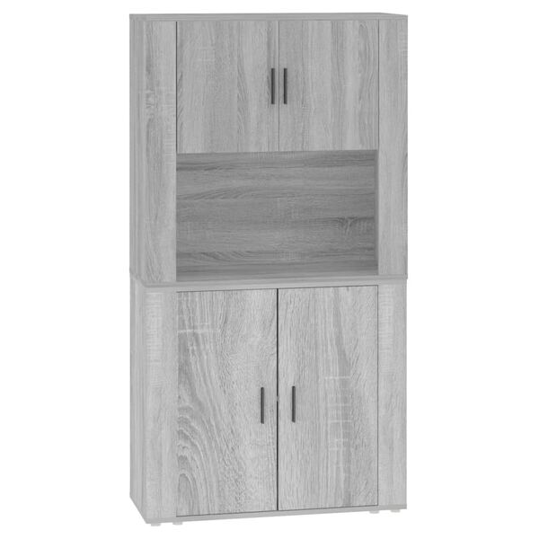 vidaXL Skř&iacute;ň highboard &scaron;ed&aacute; sonoma kompozitn&iacute; dřevo