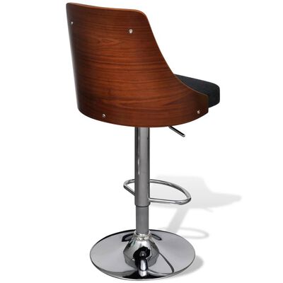 vidaXL Barové stoličky 2 ks ohýbané dřevo a textil